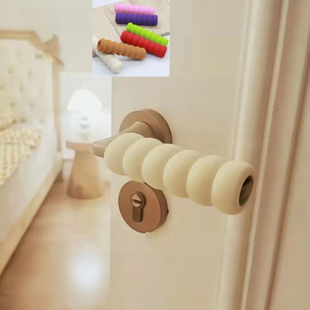 Door Stopper Rubber - แผ่นกันกระแทกยางนุ่ม 4 ชิ้น สำหรับป้องกันมือจับประตู ป้องกันรอยขีดข่วนบนเฟอร์นิเจอร์ น่ารักและปลอดภัย