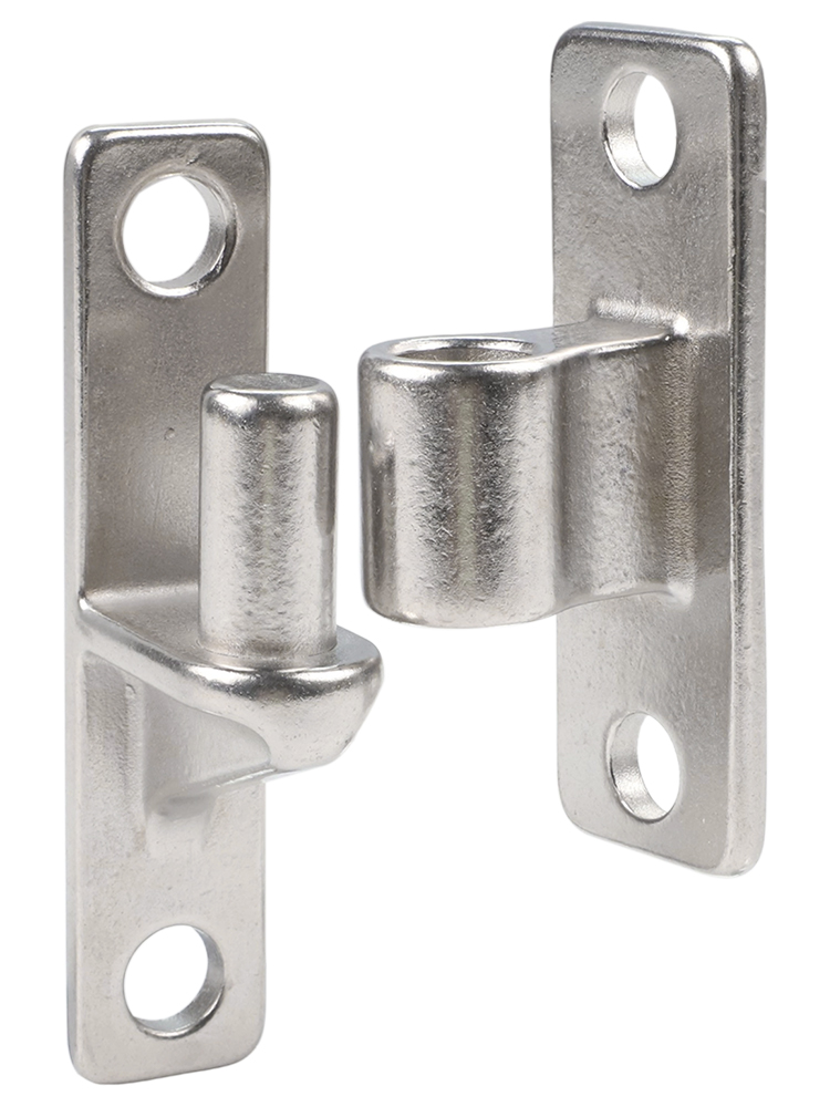Home Improvement Fence - บานพับประตูสแตนเลสหนา 6 มม. สีเงิน 4.6 นิ้ว