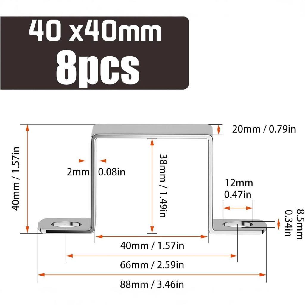 ขายึดท่อเหล็กสี่เหลี่ยมสแตนเลส - Home Improvement Fence บทวิจารณ์และราคา